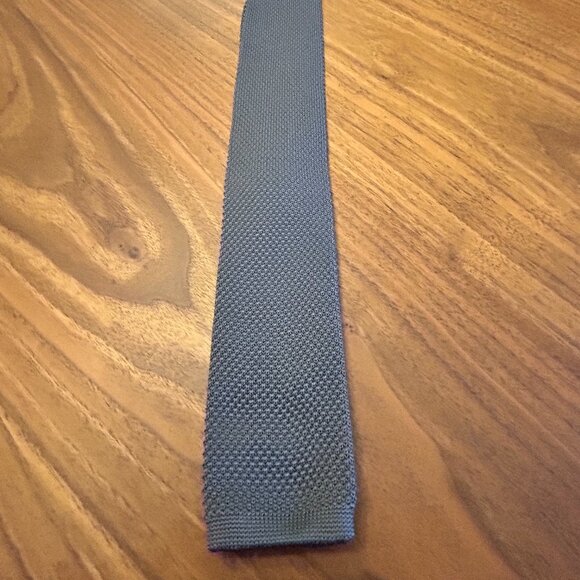 Men's Bibas Light Gray Knit Tie - Picture 1 of 4